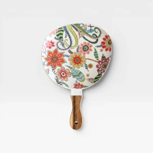 20cm Flower Print Plate/ 2 Toned Handle