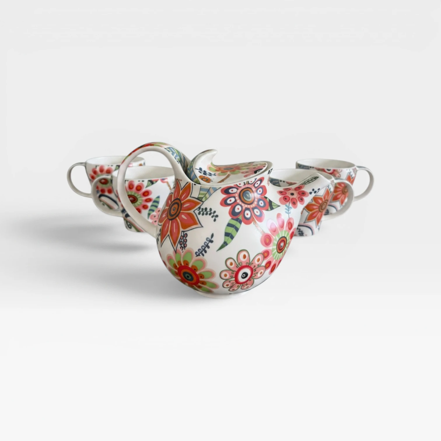 Flower Print Tea Set